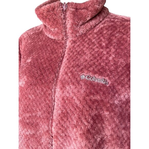 Plus Size 2X Columbia Bugaboo Fleece Interchange Full Zip Jacket Mauve Rose Pink - Picture 4 of 7